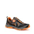 Męskie buty trekkingowe niskie Tirreno z wiązaniem boa w kolorze czarno-pomarańczowym